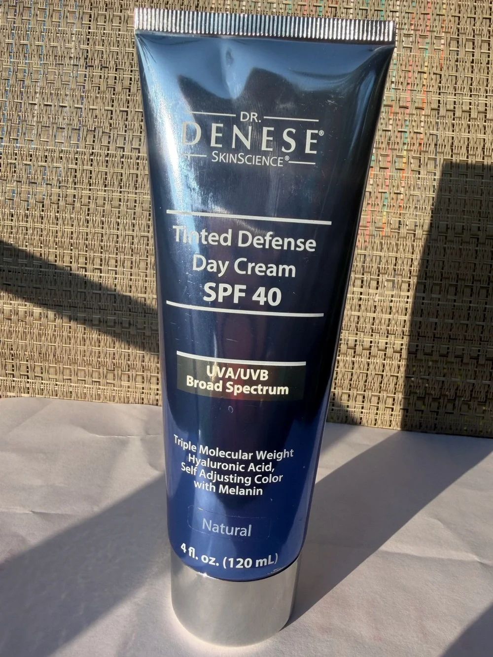 Dr. Denese Tinted Defense Day Cream SPF 40 4 oz Natural Broad Spectrum (NEW)